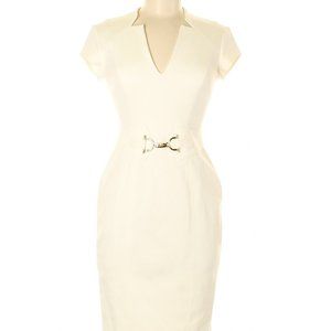Cache Ivory Casual Formal Dress Sz 0